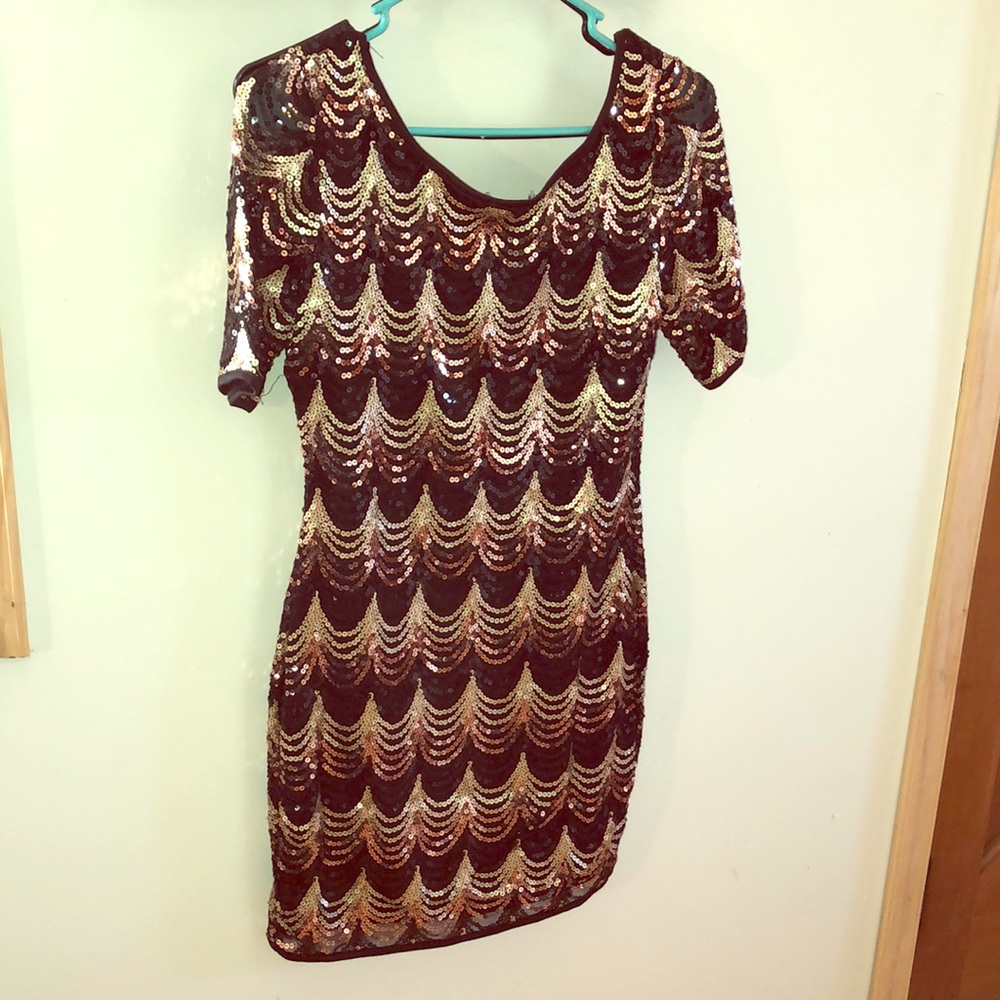 venus sequin mini dress VENUS Double Strap Sequin Mini Dress | Aventurine